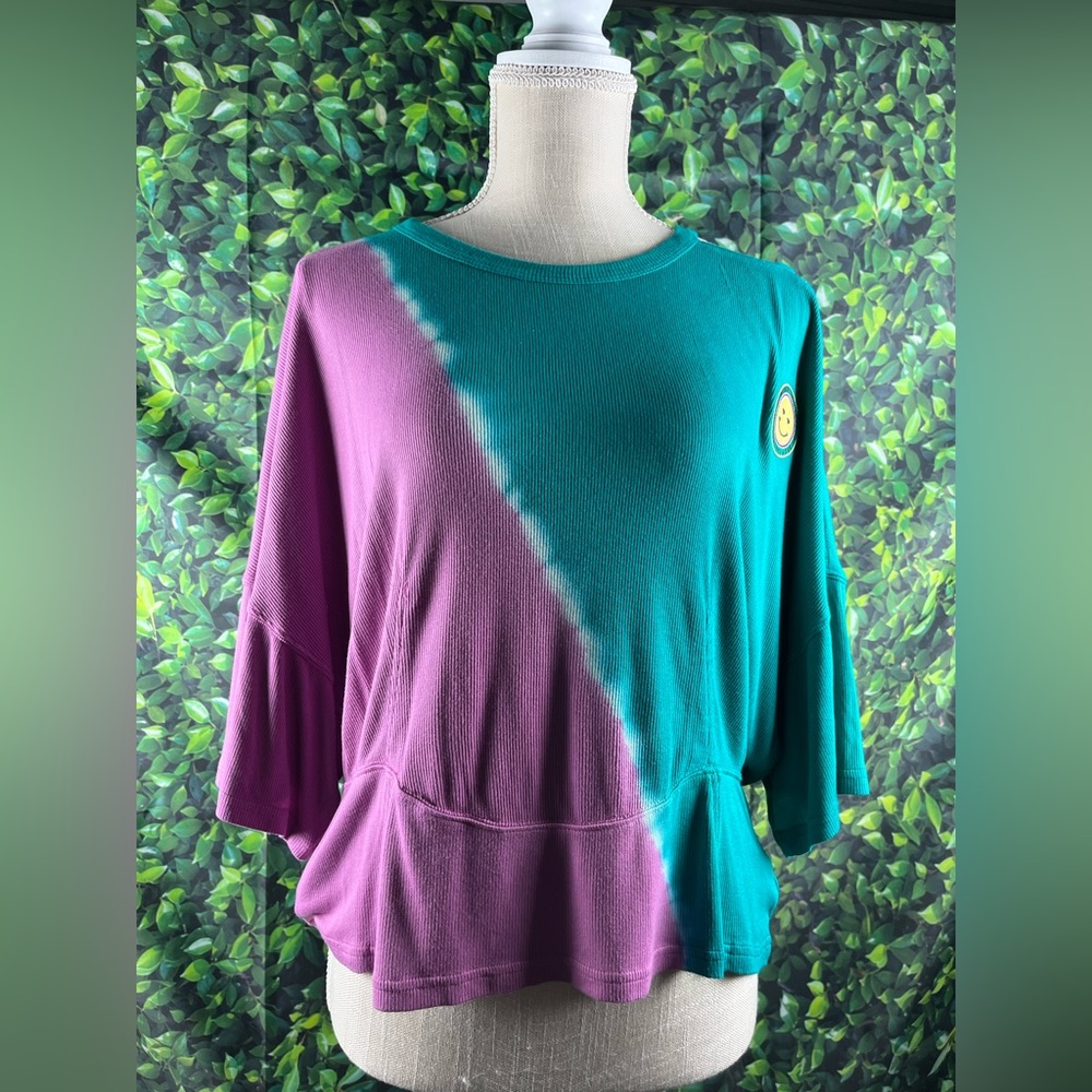 Frayed Size:L Women Top Greenlake- Violet Ombré